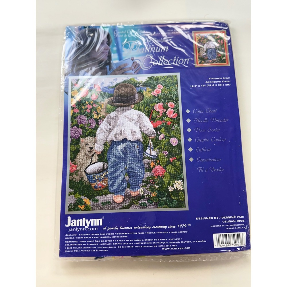 Vintage Janlynn Platinum Collection New Adventures Counted Cross Stitch Kit